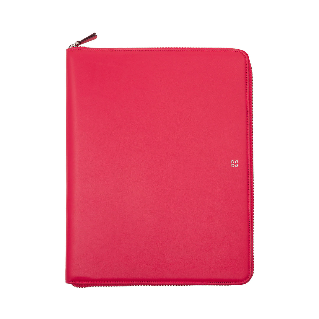DuDu Portapapeles de cuero A4 Portapapeles de oficina Portapapeles de Tablet iPad multicolor con cremallera