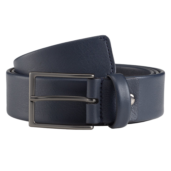 Nuvola Leather Belt Man In Made in Italy Leather con Ardiglione Hebilla de 3.5 mm de ancho elegante