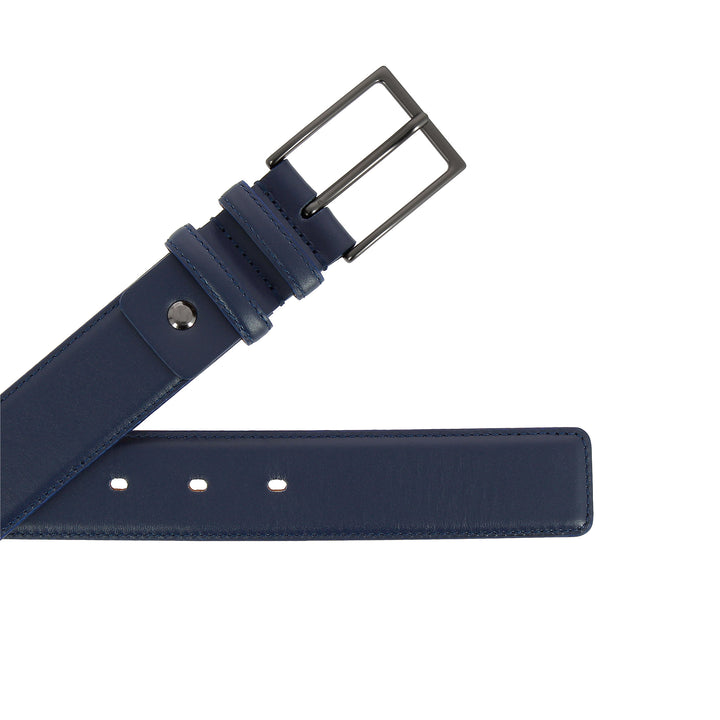 Cinturón de cuero Nuvola para hombres con cuero suave hecho en Italia elegante H 34 mm con hebilla de metal