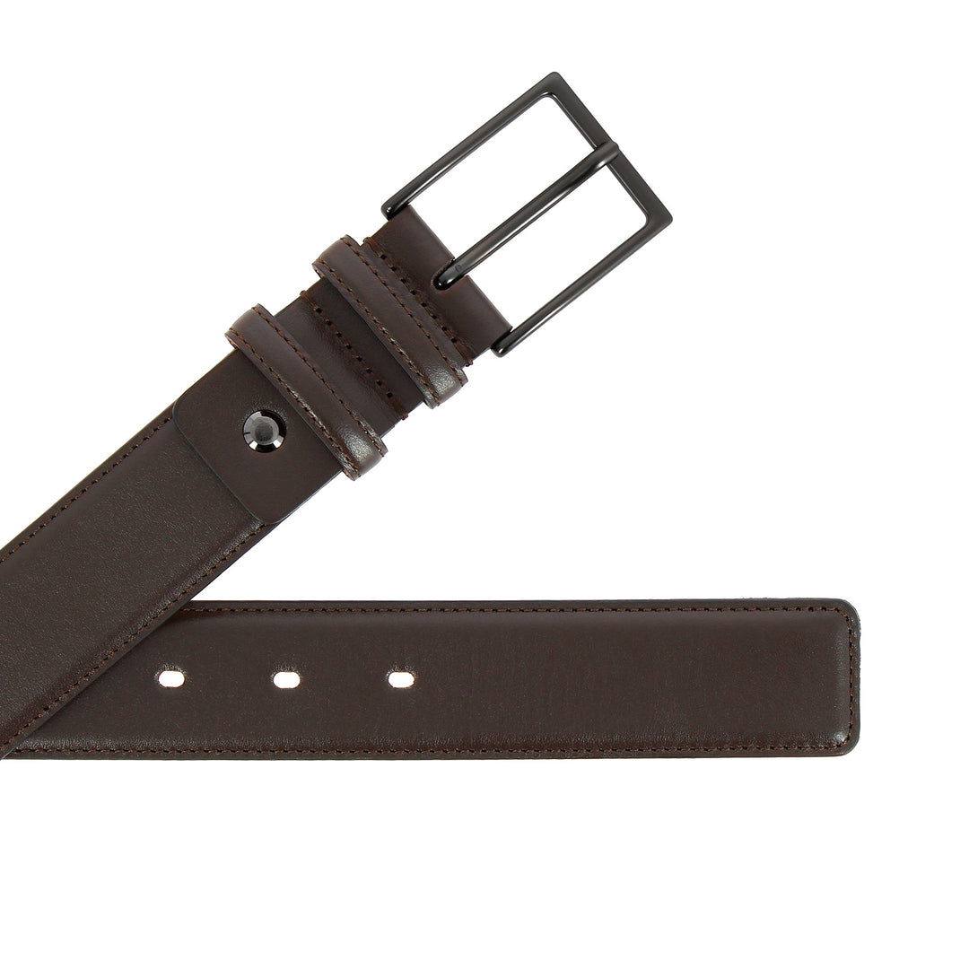 Cinturón de piel suave para hombre Hecho en Italia Elegante H 34mm con hebilla de metal