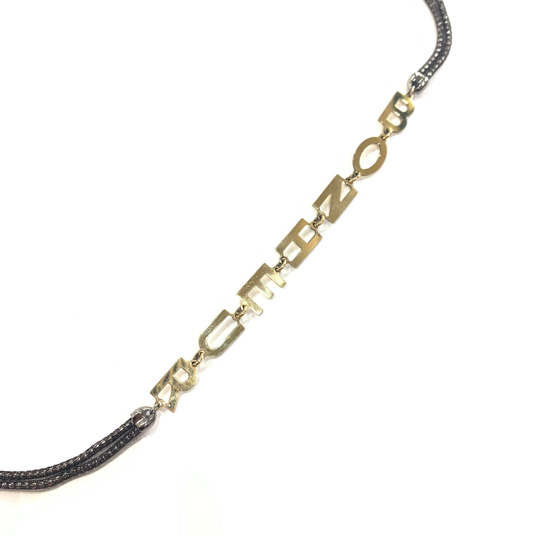 Bonheur necklace 18kt yellow gold silver finish PVD ruthenium BONHEUR