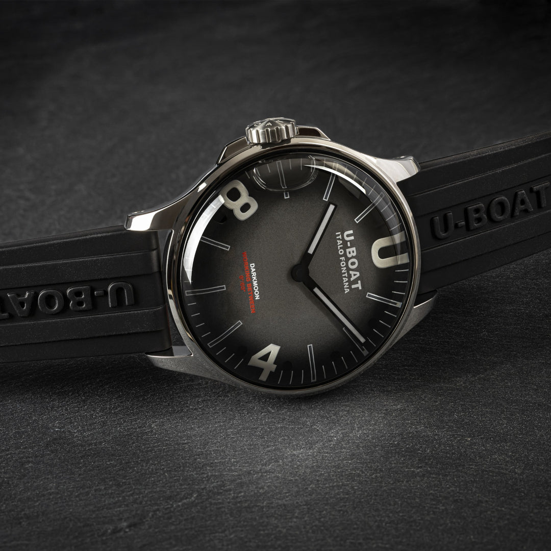 U-BOAT reloj Darkmoon gris SS 44mm gris cuarzo acero 9149