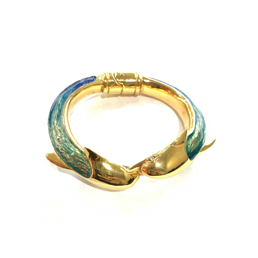 Capodagli -Armband in Menetta Delphin Bronze PVD Finish Gelbgold Nagellack 00676
