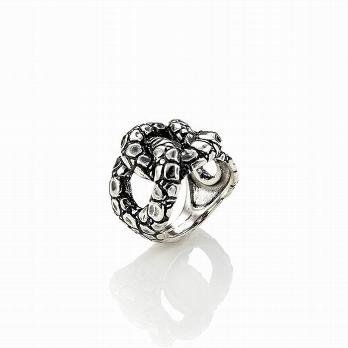 Giovanni Raspini anello coccodrillo argento misura 16 9260/16 - Gioielleria Capodagli