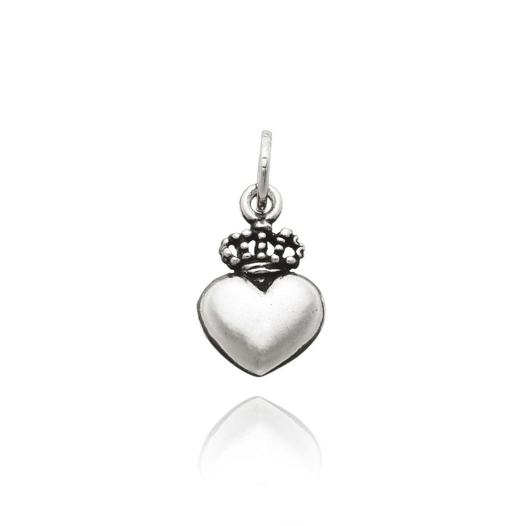 Giovanni Raspini charm Cuore con Corona argento 925 6418 - Gioielleria Capodagli