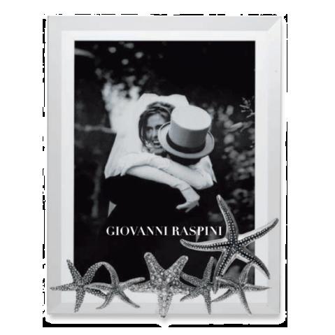 Giovanni Raspini cornice luce grande stelle marine argento vetro 18x24cm foto 14x19cm 02230 - Gioielleria Capodagli