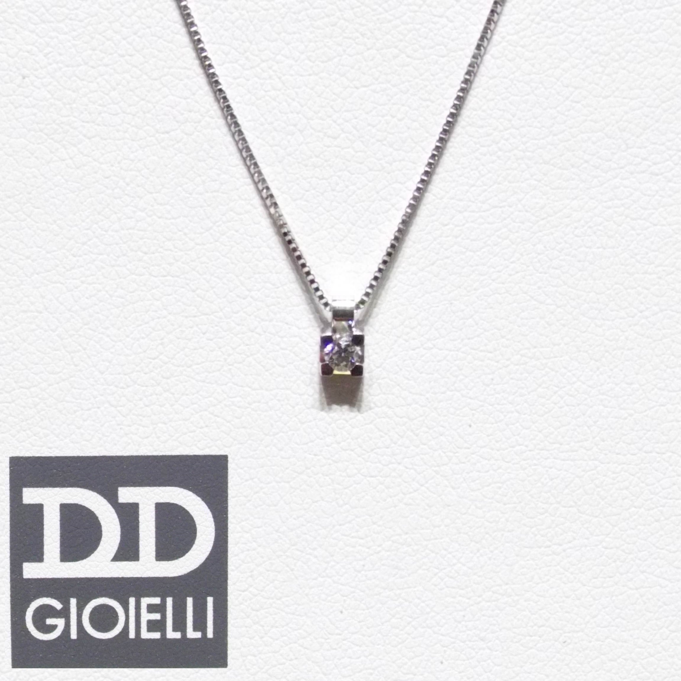 Davite & Delucchi girocollo Punto Luce oro 18kt diamante 0,06ct CLN10139-06 - Gioielleria Capodagli