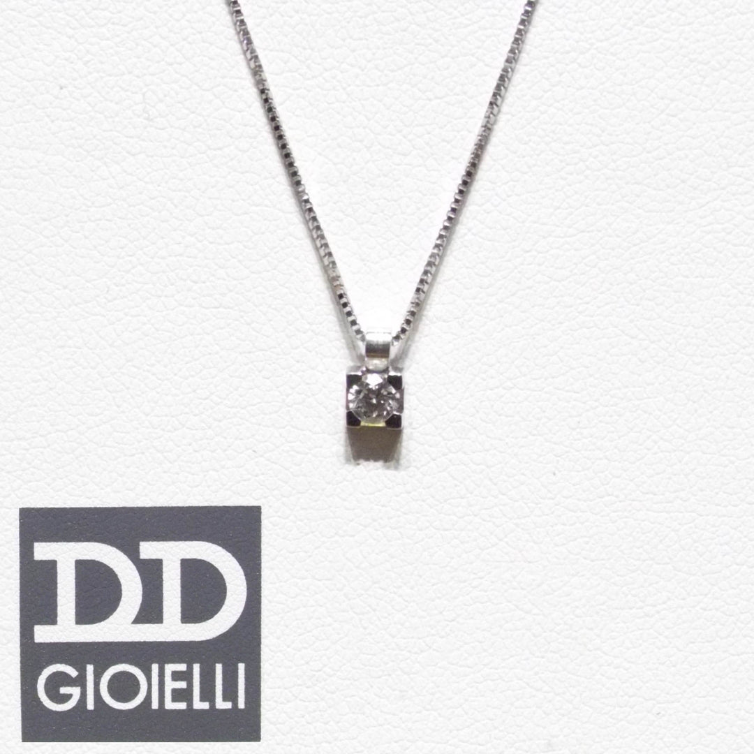 Davite & Delucchi girocollo Punto Luce oro 18kt diamante 0,12ct CLN10139-12 - Gioielleria Capodagli