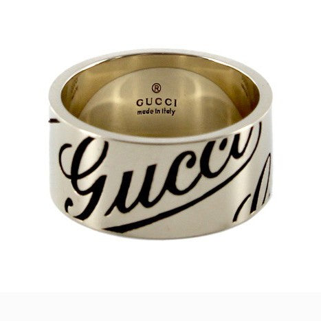 Gucci anello Gucci oro bianco 18kt no rodiatura misura 14 163172 J8500 9000 - Gioielleria Capodagli
