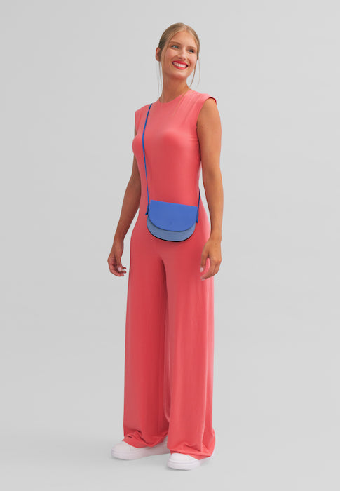 DUDU Women's Small Leather Shoulder Bag, Small Design Bag with Button Closure, Adjustable Shoulder Strap