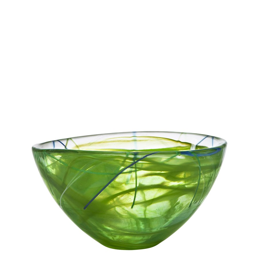 Kosta Boda ciotola Contrast Lime Bowl cristallo d.23cm 7050613 - Gioielleria Capodagli
