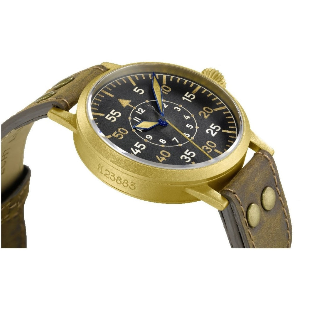 Laco 1925 orologio Dortmund Bronze 45mm nero manuale acciaio bronzo 862088 - Gioielleria Capodagli