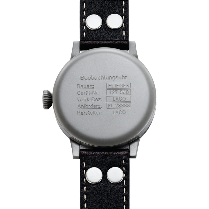 Laco 1925 orologio Saarbrucken 45mm nero automatico acciaio 861752 - Gioielleria Capodagli