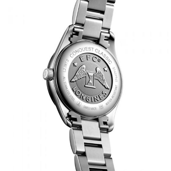 Longines orologio Conquest Classic 36mm madreperla diamanti quarzo acciaio L2.387.0.87.6 - Capodagli 1937