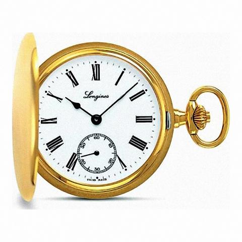 Longines orologio da tasca Heritage 48mm acciaio carica manuale L7.012.2.21.2 - Gioielleria Capodagli