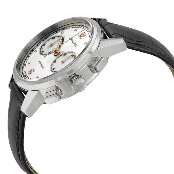 Longines orologio Heritage Chronograph 1940 argento automatico acciaio L2.814.4.76.0 - Gioielleria Capodagli