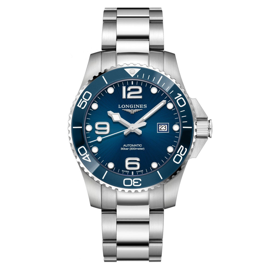 Longines orologio HydroConquest ceramic 43mm blu automatico acciaio L3.782.4.96.6 - Gioielleria Capodagli