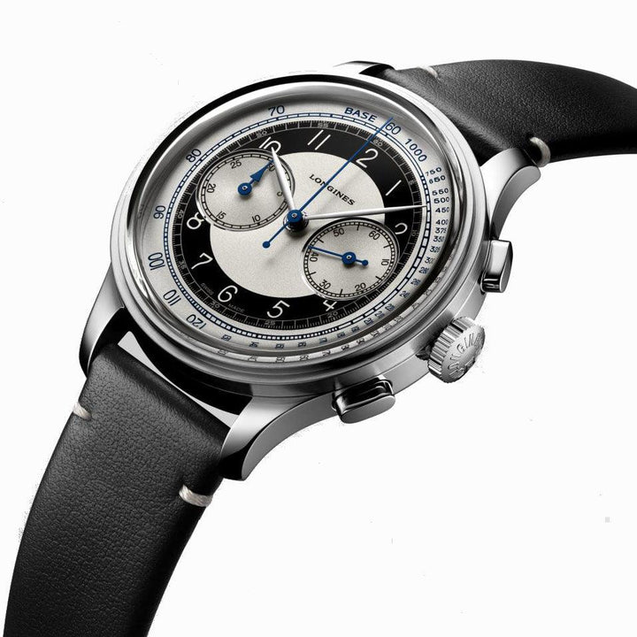 Longines orologio Longines Heritage Classic Chronograph 40mm argento automatico acciaio L2.830.4.93.0 - Gioielleria Capodagli