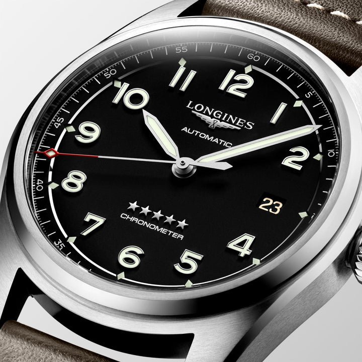 Longines orologio Longines Spirit 40mm nero automatico acciaio L3.810.4.53.0 - Gioielleria Capodagli