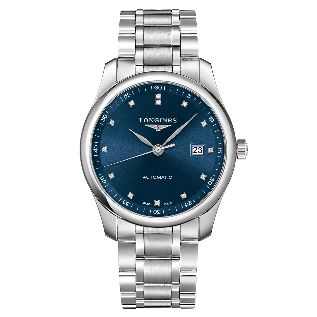Longines orologio Master Collection automatico 40mm quadrante blu diamanti L2.793.4.97.6 - Gioielleria Capodagli
