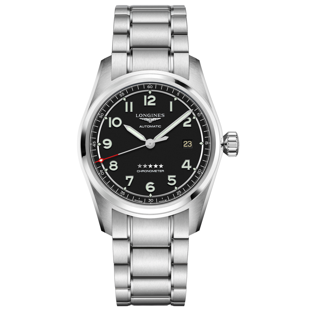 Reloj Longines Spirit Prestige Edition 40mm negro mate automático de acero L3.810.4.53.9