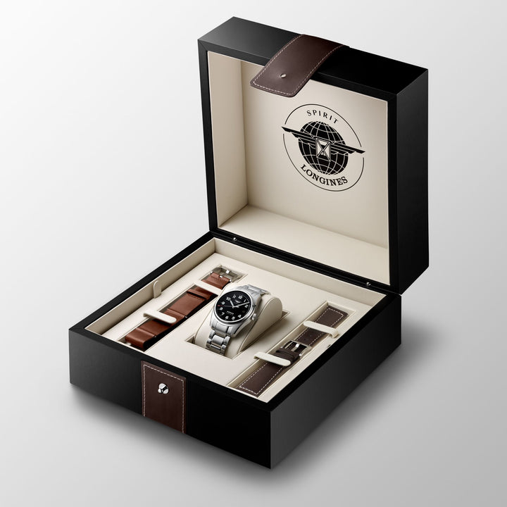 Longines orologio Spirit Prestige Edition 40mm nero mat automatico acciaio L3.810.4.53.9 - Capodagli 1937
