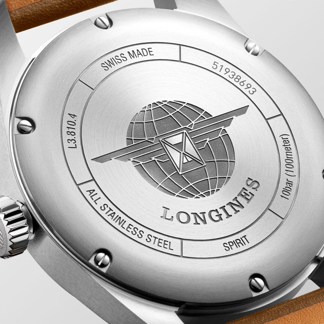 Longines orologio Longines Spirit 40mm argento automatico acciaio L3.810.4.73.2 - Gioielleria Capodagli