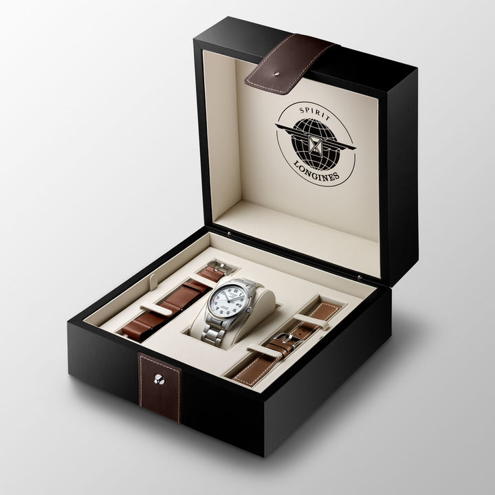 Longines orologio Spirit Prestige Edition 42mm argento automatico acciaio L3.811.4.73.9 - Capodagli 1937