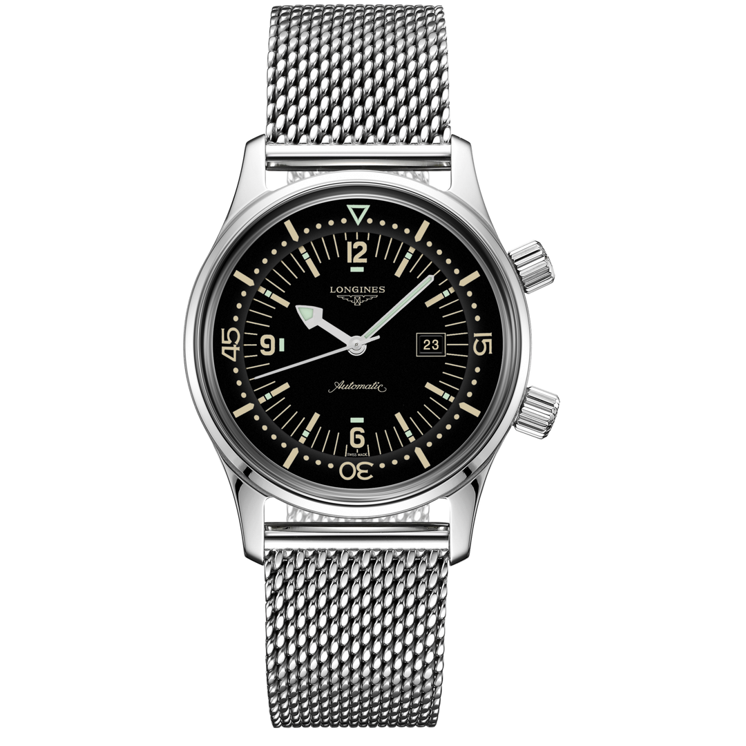 Longines orologio The Longines Legend Diver Watch 36mm nero automatico acciaio L3.374.4.50.6 - Capodagli 1937