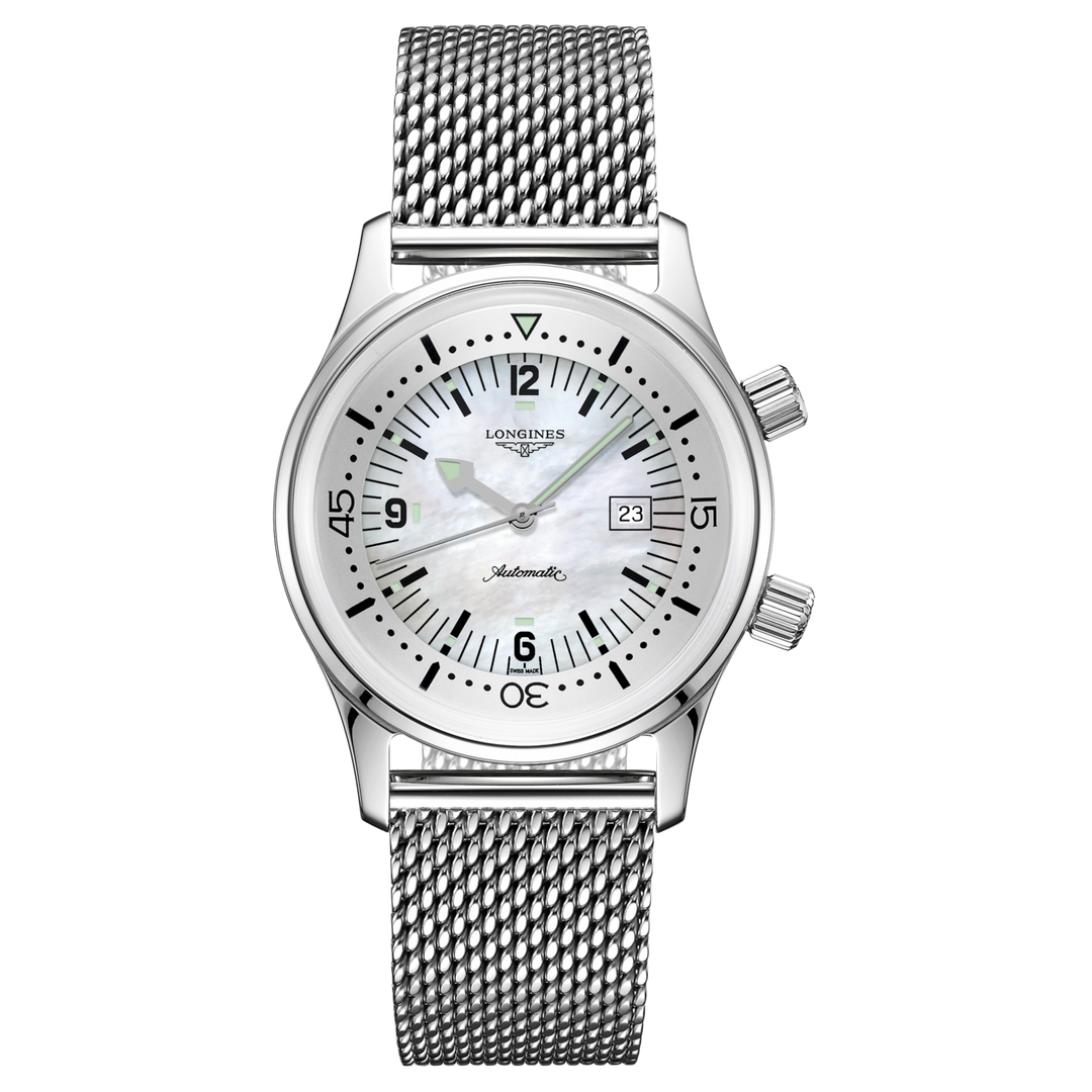 Longines orologio The Longines Legend Diver Watch 36mm madreperla automatico acciaio L3.374.4.80.6 - Capodagli 1937