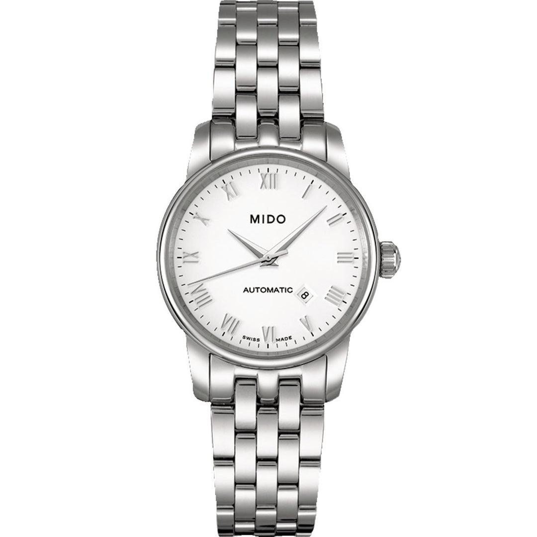 Mido orologio Baroncelli 29mm bianco automatico acciaio M7600.4.26.1 - Gioielleria Capodagli