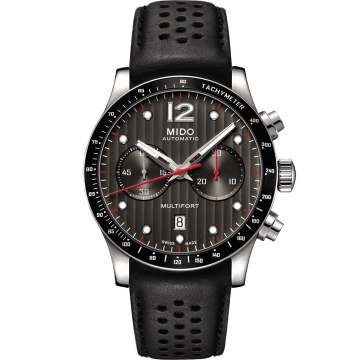 Mido orologio Multifort Chronograph 44mm nero automatico acciaio M025.627.16.061.00 - Gioielleria Capodagli