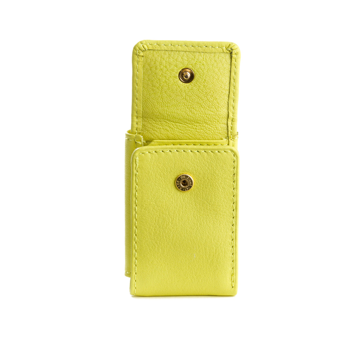 Nuvola Leather Mini Wallet avec porte-monnaie en cuir véritable pour hommes avec fermeture à bouton et porte-feuille