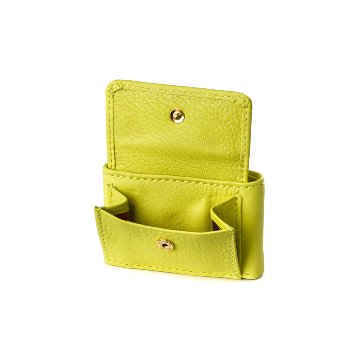 Nuvola Leder Mini Brieftasche mit Herrenhand in echtem Leder mit Knopfverschluss und Banknotenhalter