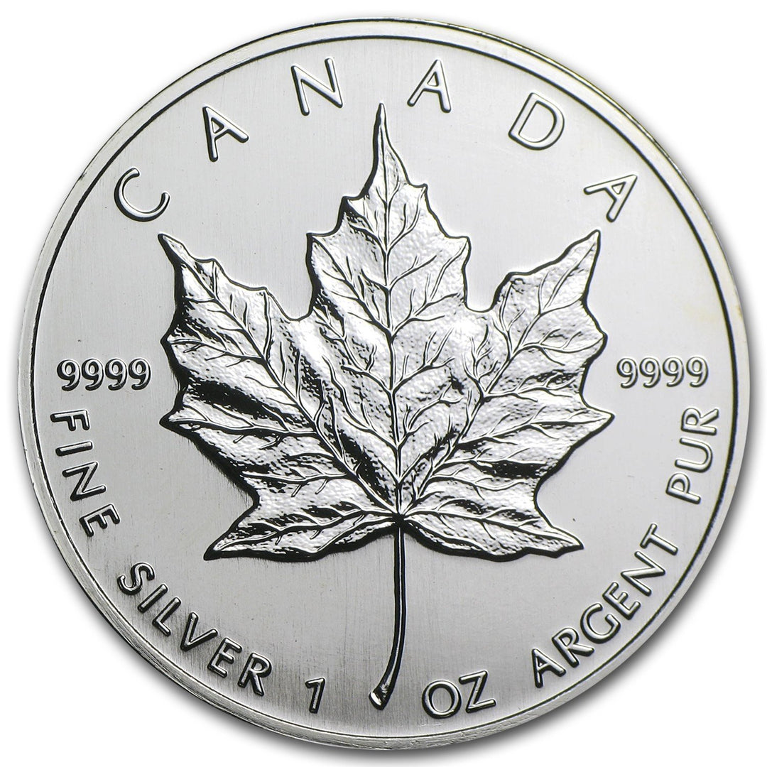 Moneta argento fior di conio 1oz Canada 5 dollars Maple Leaf 1997 - Gioielleria Capodagli