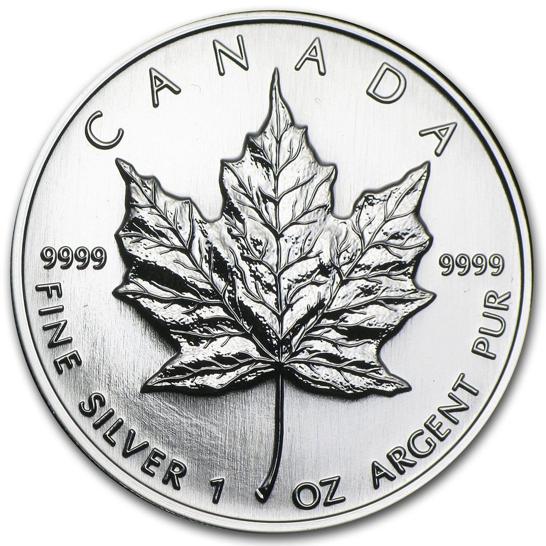 Moneta argento fior di conio 1oz Canada 5 dollars Maple Leaf 1998 - Gioielleria Capodagli