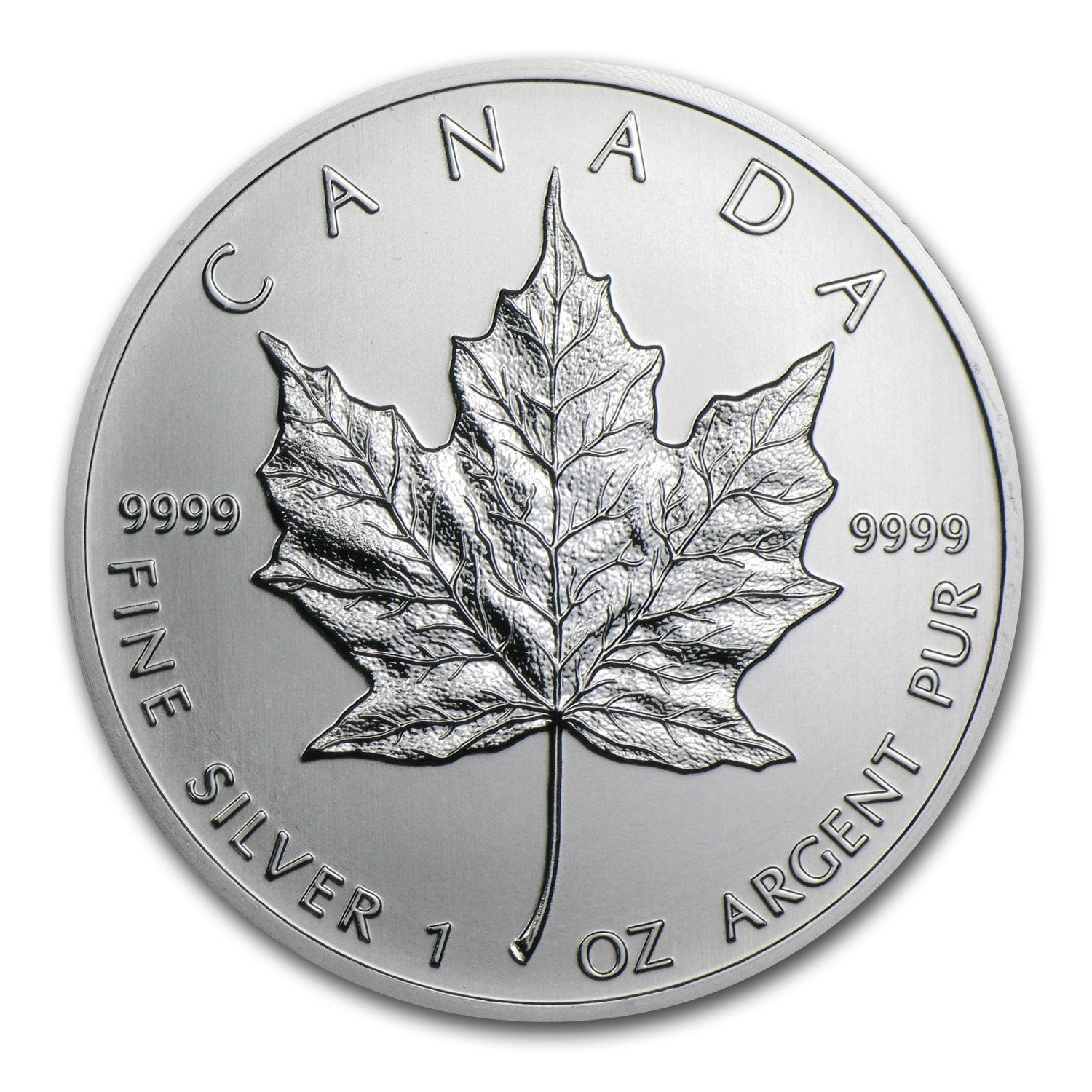 Moneta argento fior di conio 1oz Canada 5 dollars Maple Leaf 2001 - Gioielleria Capodagli