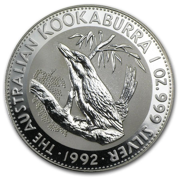 Moneta argento fior di conio Perth Mint 1oz Australian Kookaburra 1992 - Gioielleria Capodagli