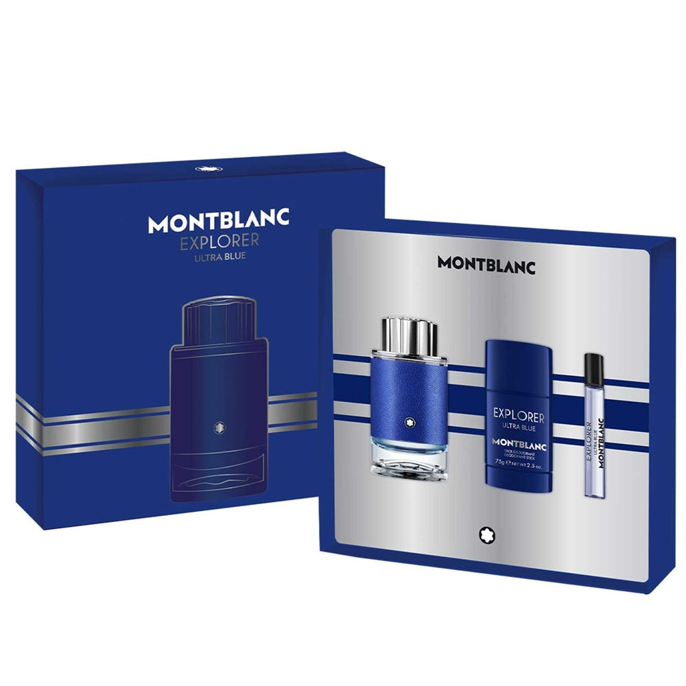 Montblanc Explorer Ultra Blue Set (EDP 100ml + 7.5ml + Deodorant Stick 75g) 3386460130561