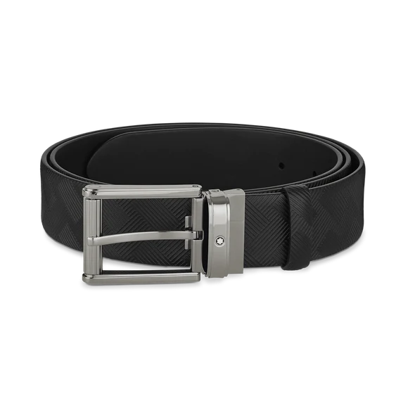 Montblanc 35mm belt rectangular buckle Rutenio leather Finish Montblanc Extreme 3.0 Black 130586