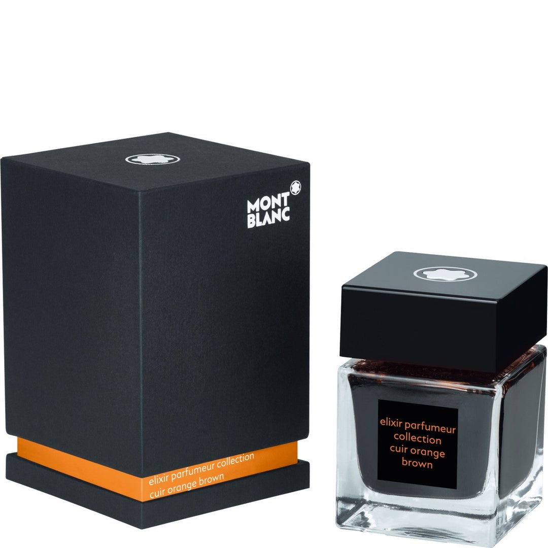Montblanc boccetta d’inchiostro 50ml Elixir Parfumeur aroma pelle arancione scuro 118216 - Gioielleria Capodagli