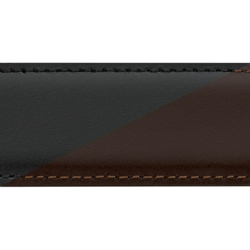 Montblanc cintura 30mm fibbia ferro di cavallo misura regolabile reversibile Meisterstück nero/marrone 112960 - Gioielleria Capodagli