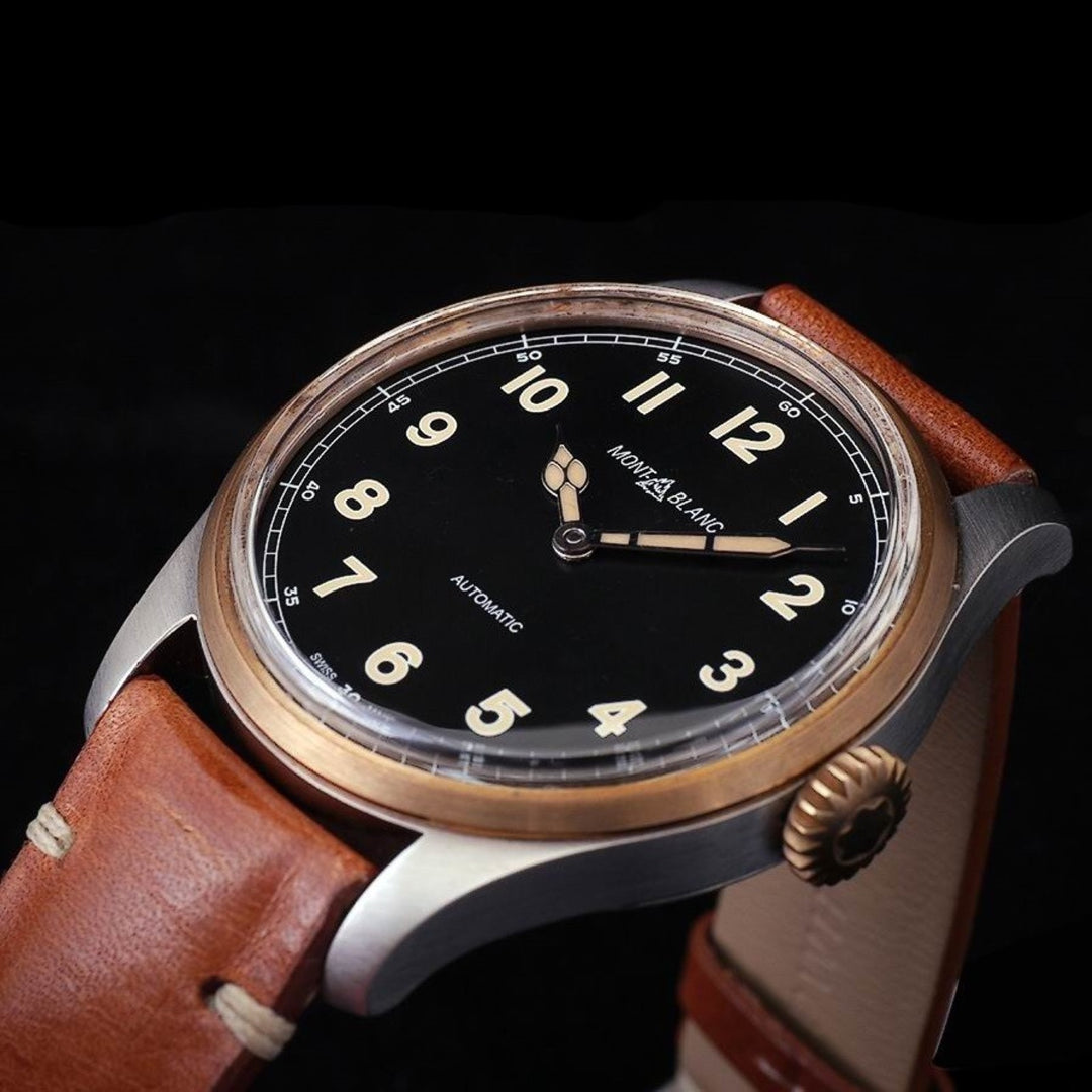Montblanc orologio 1858 Automatic 44mm nero automatico acciaio e bronzo 116241 - Gioielleria Capodagli