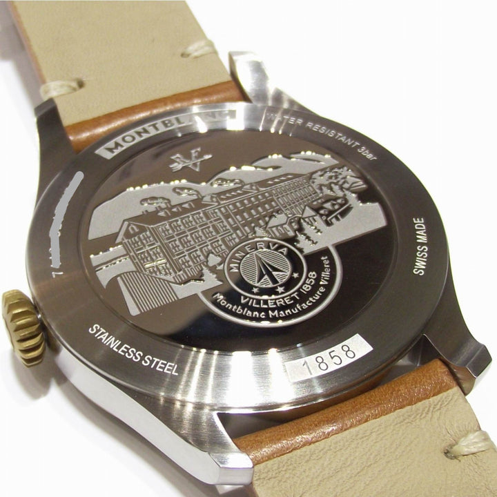 Montblanc orologio 1858 Automatic Dual Time 44mm nero automatico acciaio e bronzo 116479 - Gioielleria Capodagli
