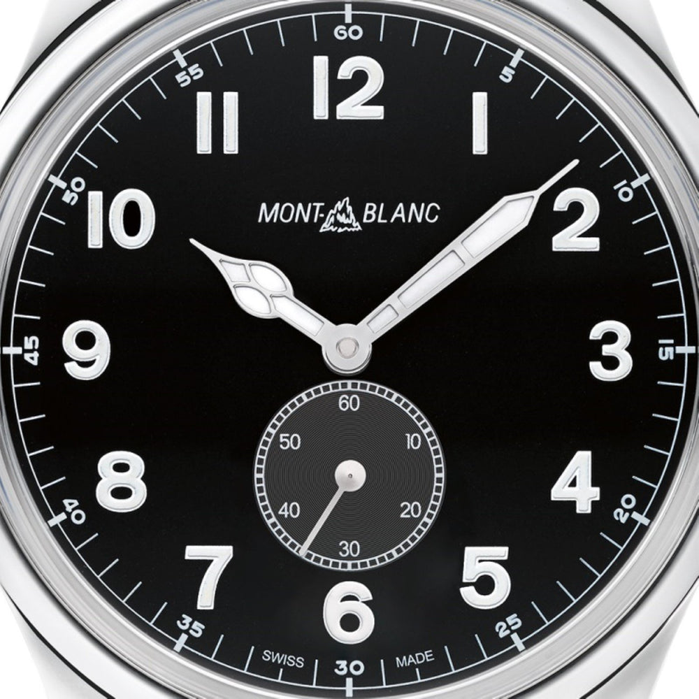 Montblanc orologio 1858 Automatic Small Second 44mm nero automatico acciaio 115074 - Gioielleria Capodagli
