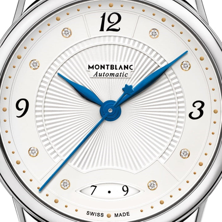 Montblanc orologio Bohème Date 37mm bianco automatico acciaio 114733 - Gioielleria Capodagli