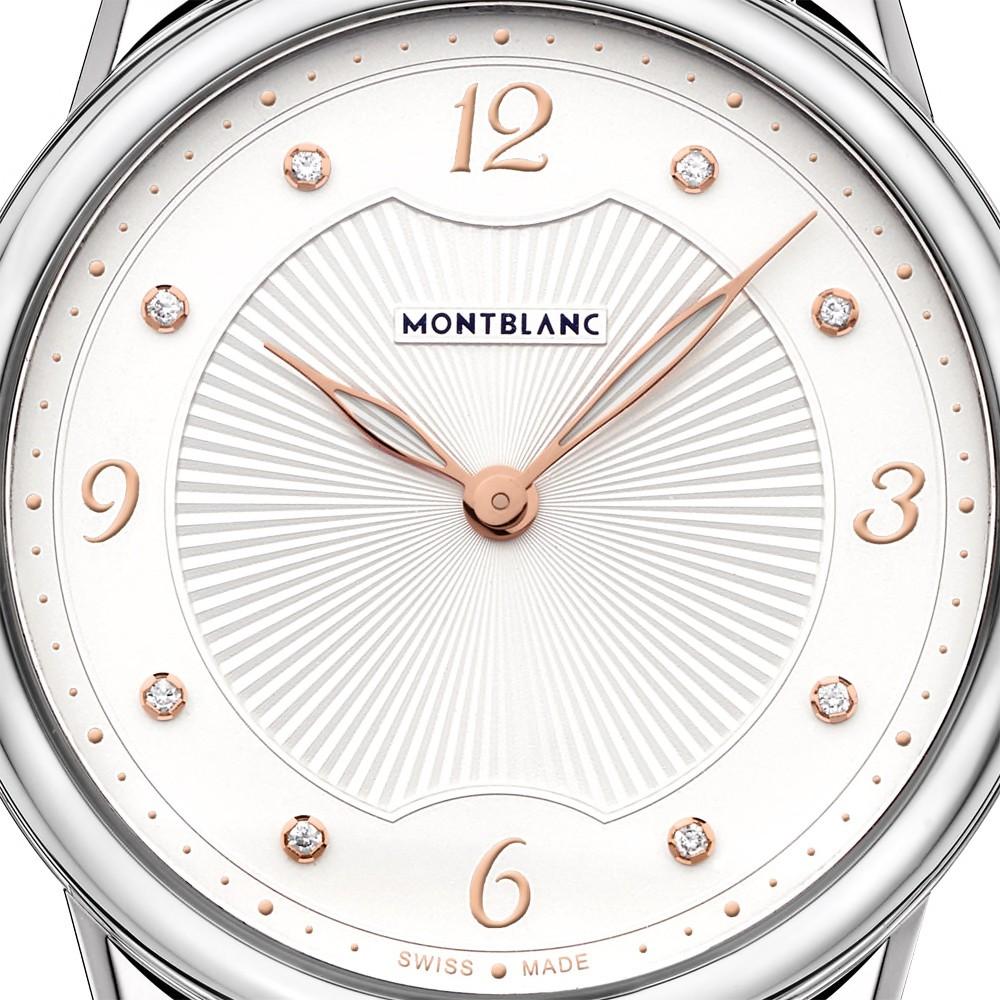 Montblanc orologio donna Bohème Quartz 34mm acciaio coccodrillo nero 123868 - Gioielleria Capodagli
