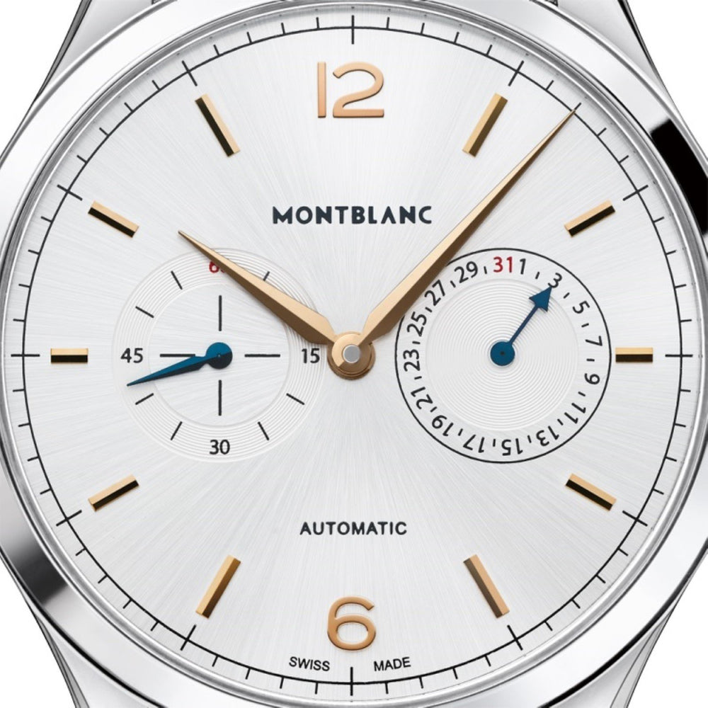 Montblanc orologio Heritage Chronometrie 40mm argento automatico acciaio 114873 - Gioielleria Capodagli