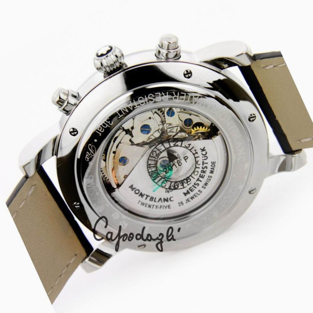 Montblanc orologio Star Roman Chronograph UTC Carpe Diem special edition 42mm argento automatico acciaio 113880 - Gioielleria Capodagli