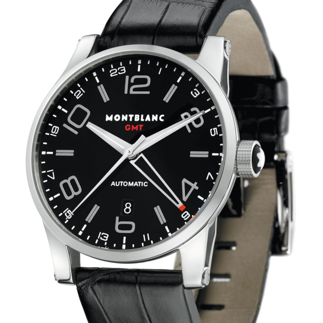 Montblanc orologio TimeWalker GMT 42mm nero automatico acciaio 36065 - Gioielleria Capodagli